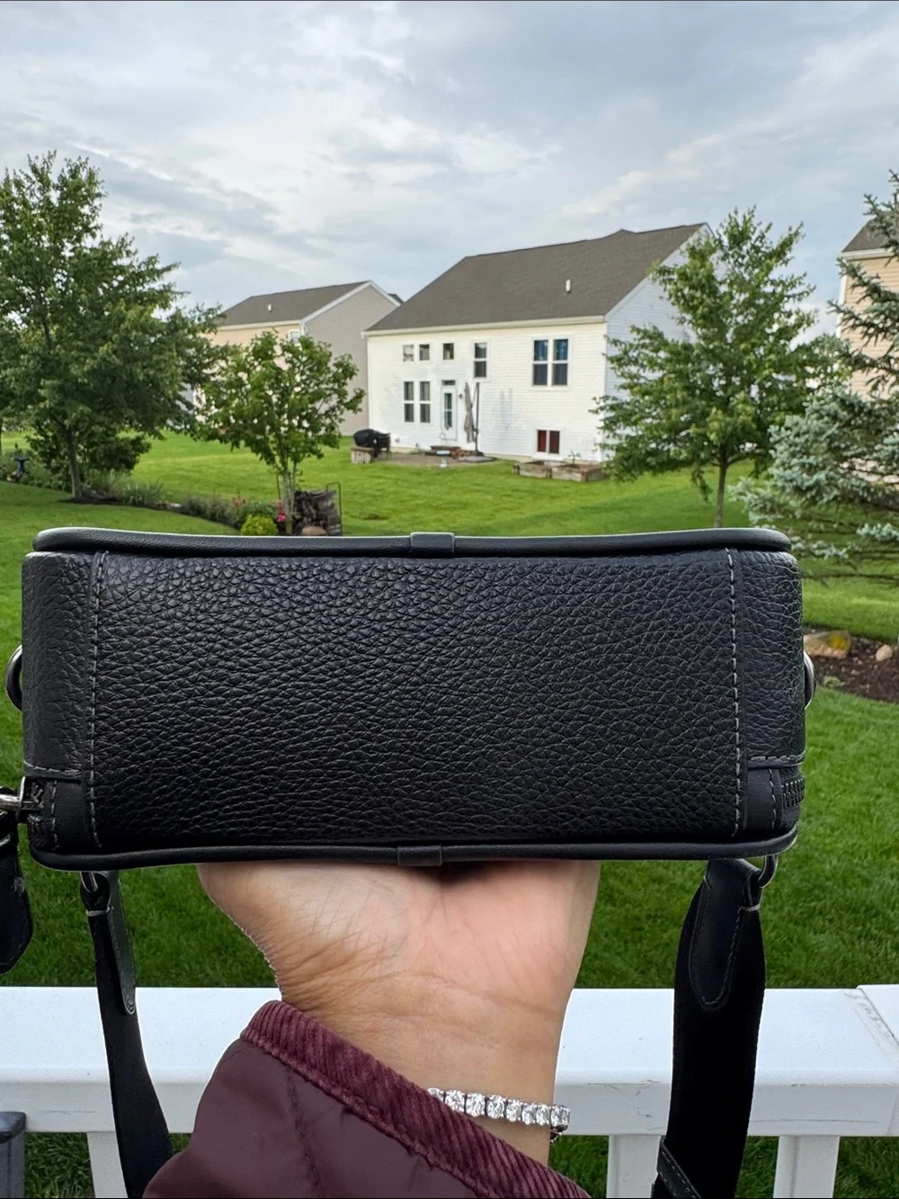 🖤 Wyatt Crossbody Bag Coach Black Pebbled Leather Bag for 😎MenCM113 EUC! - Picture 7 of 17